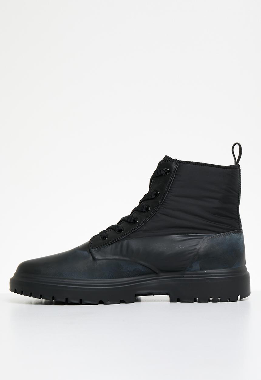 Calvin Klein - Eva laceup boot mid dip - black/matt black dip dye