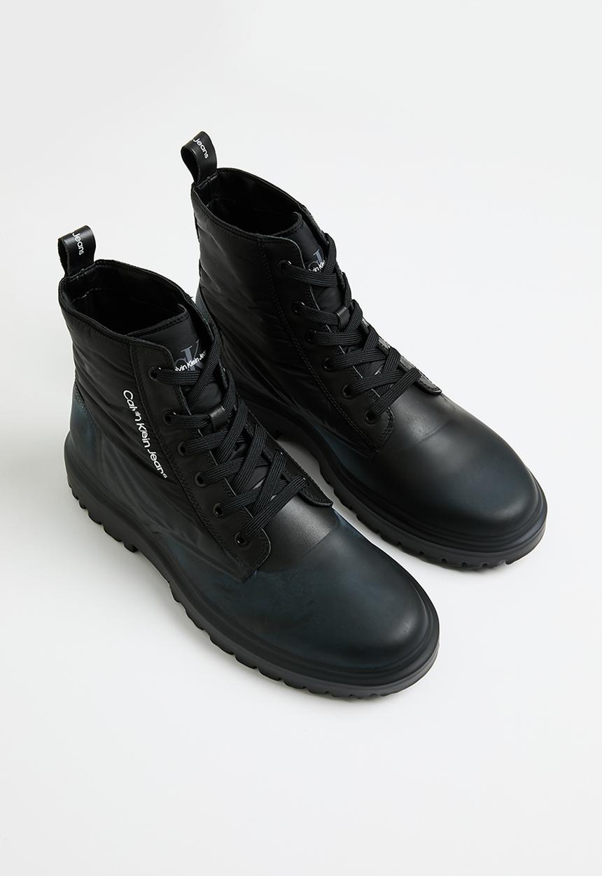 Calvin Klein - Eva laceup boot mid dip - black/matt black dip dye