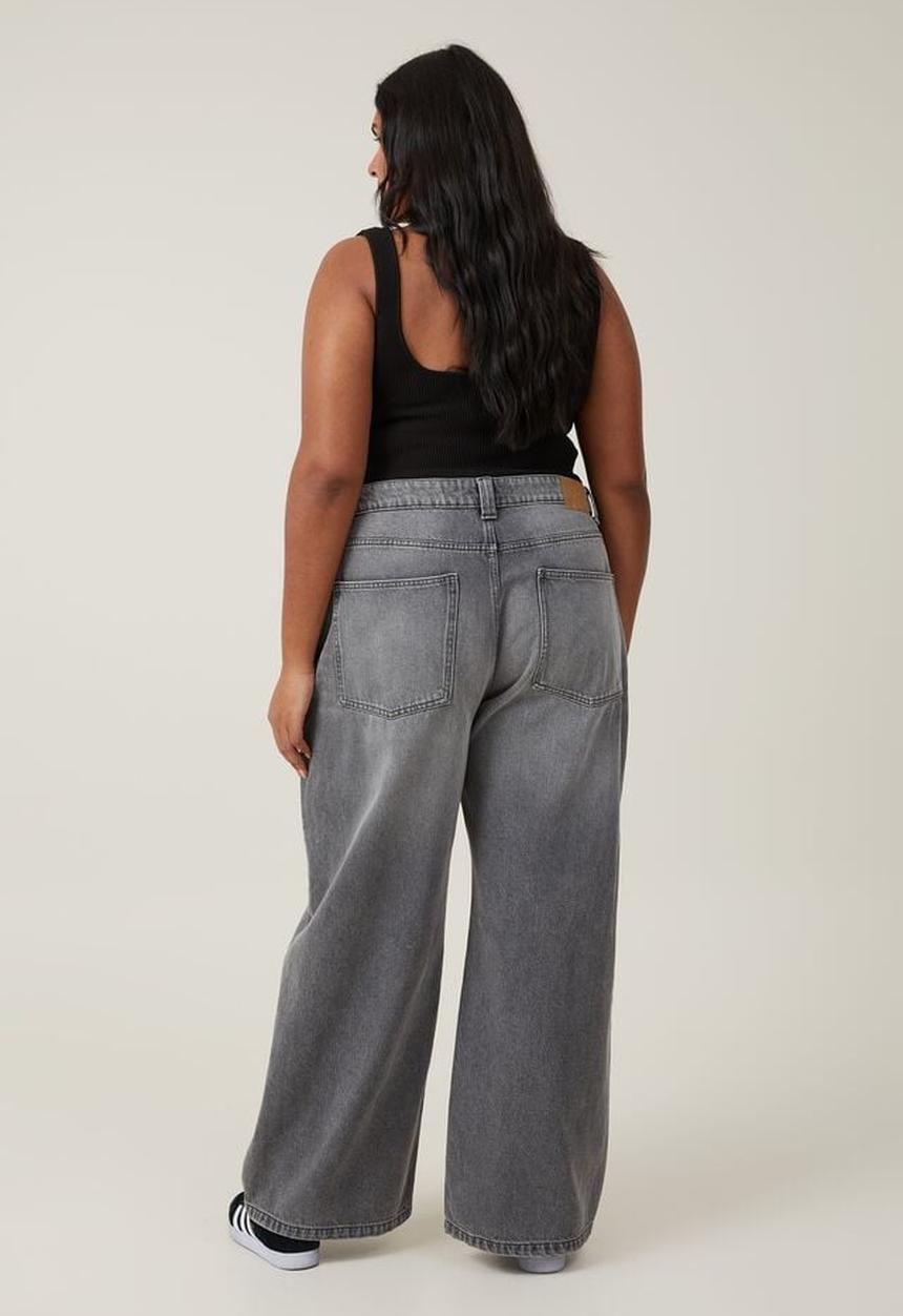 Cotton On - Plus super baggy leg jean - shadow grey