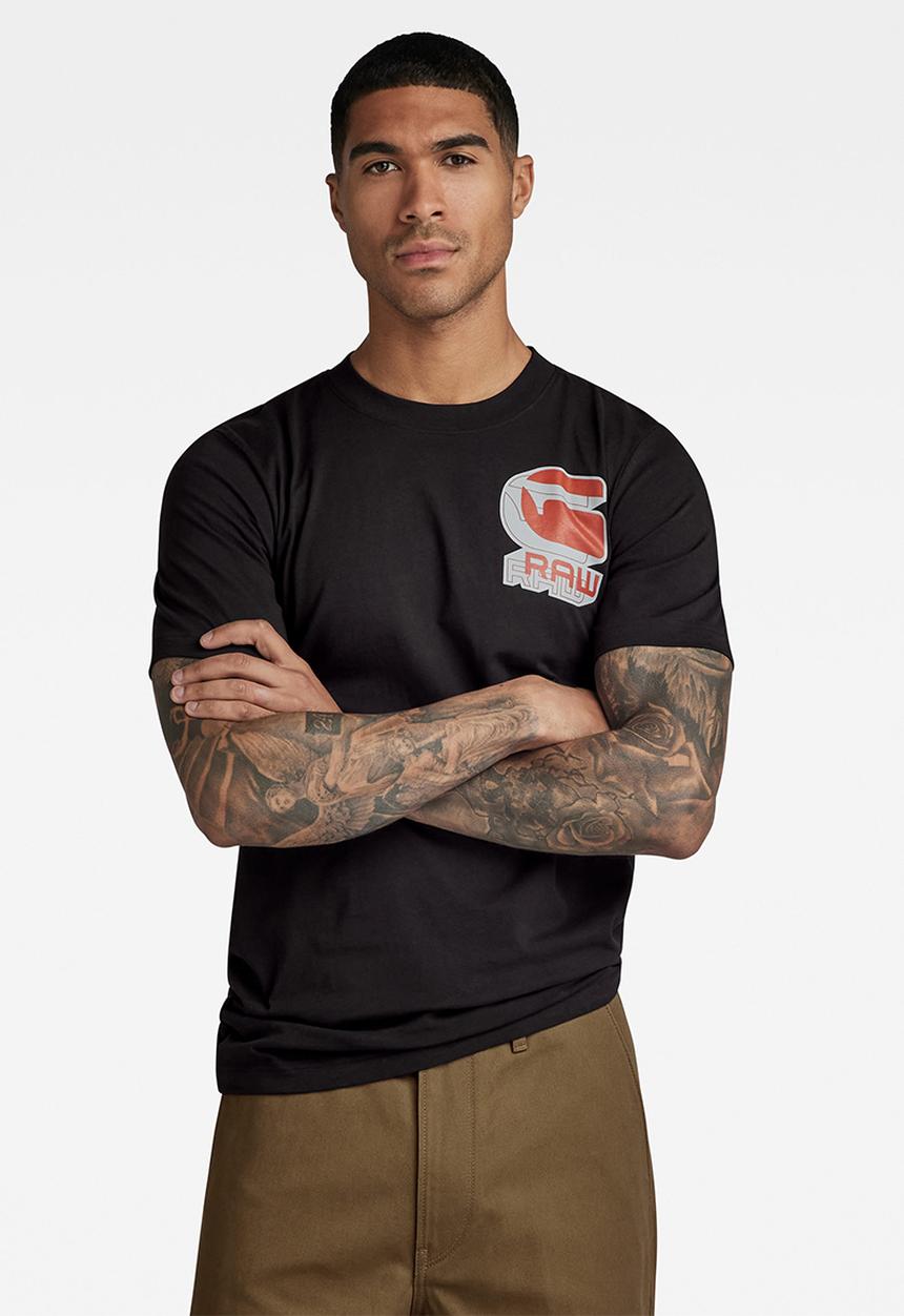 G-STAR - Shadow gr slim r t Compact jersey o - dk black