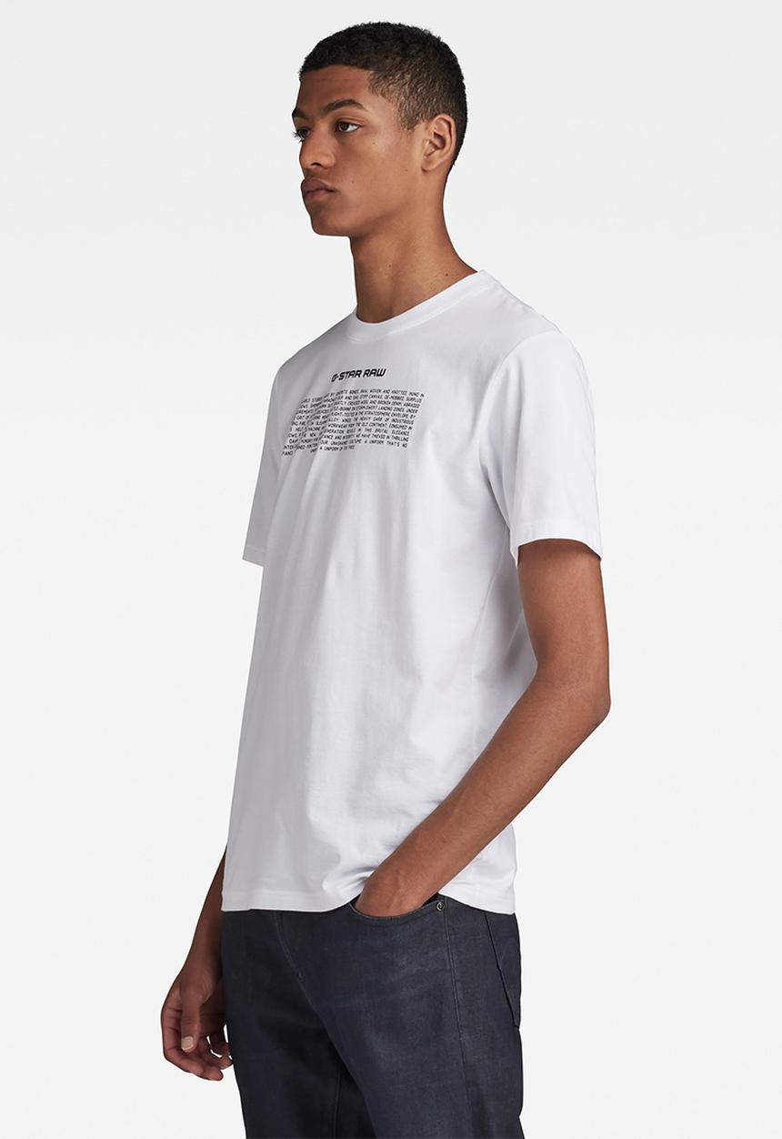 G-STAR - Poem slim r t Compact jersey o - white