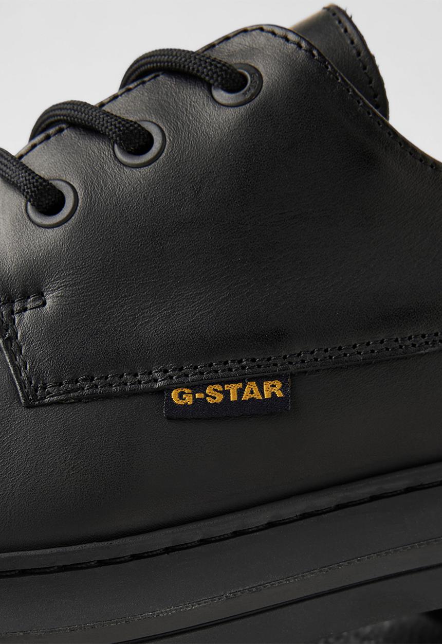 G-STAR - Millery derby leather - black