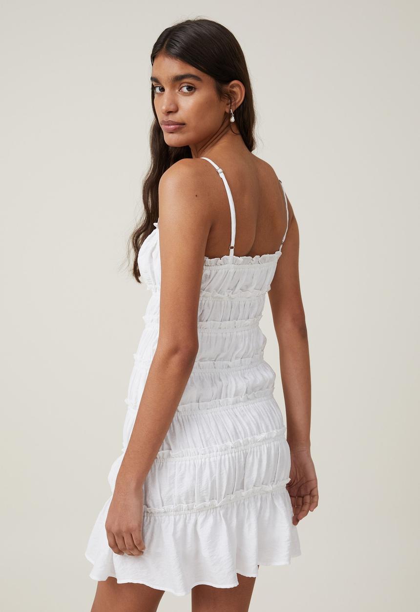 Cotton On - Rhi Rouched Mini Dress - White
