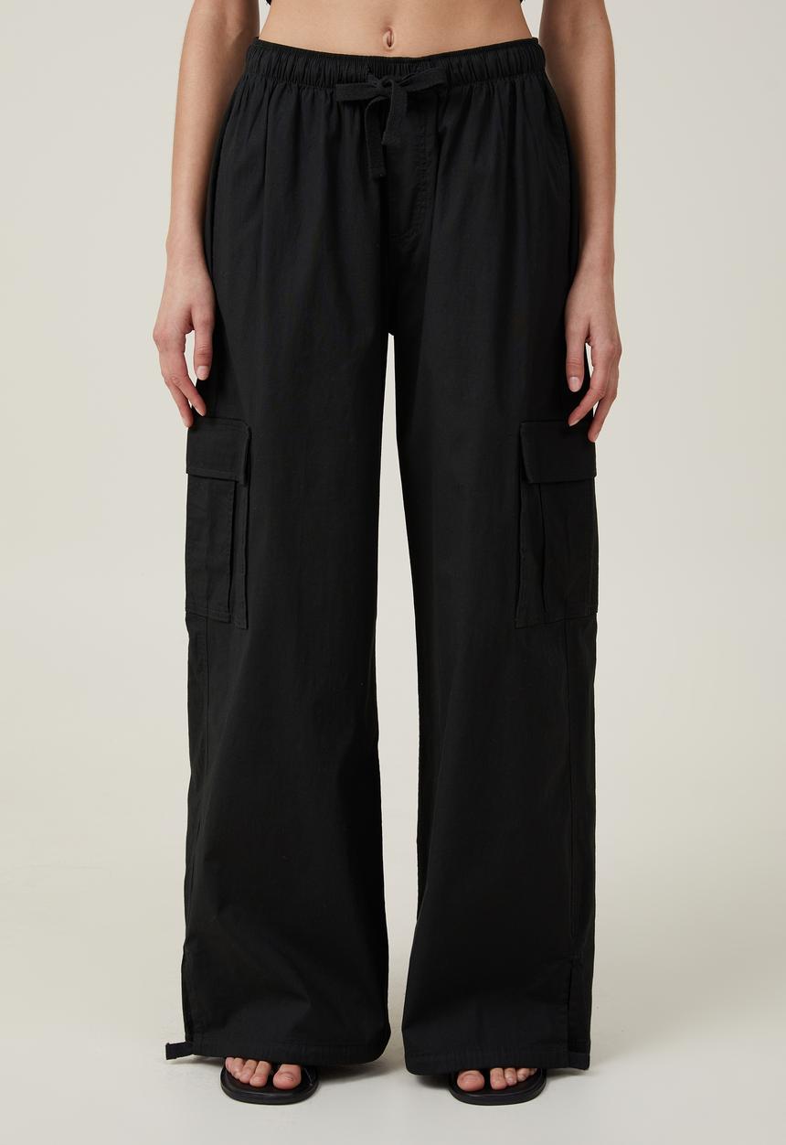 Cotton On - Summer Wide Leg Pant - Black