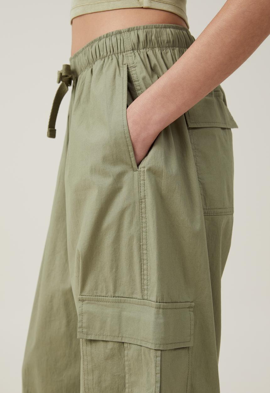 Cotton On - Summer Wide Leg Pant - Khaki