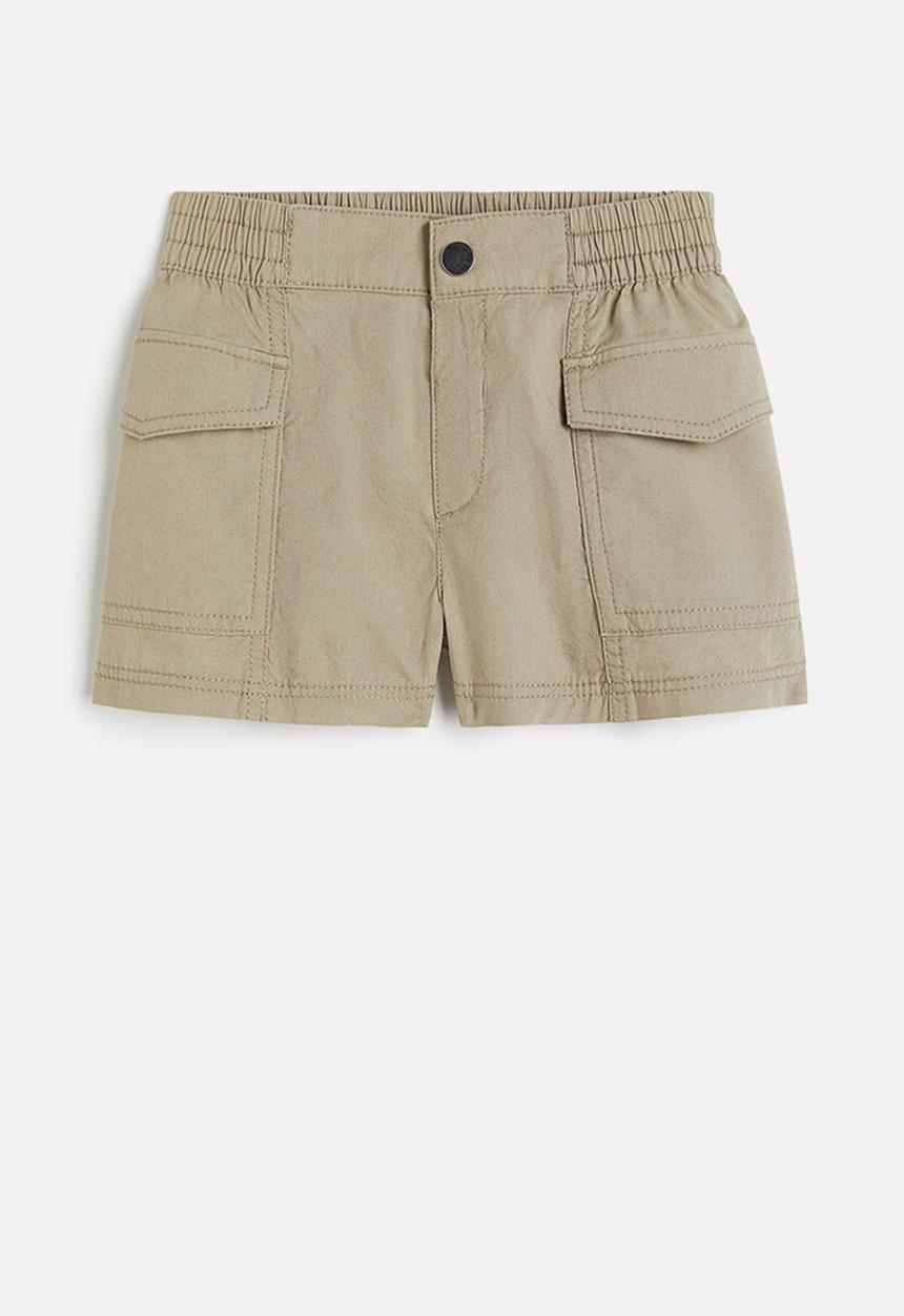 H&M - Cotton cargo shorts - khaki 