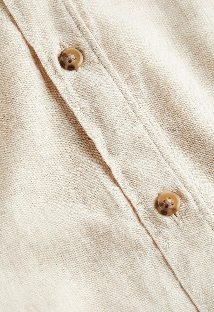 H&M - Linen-blend shirt - light beige