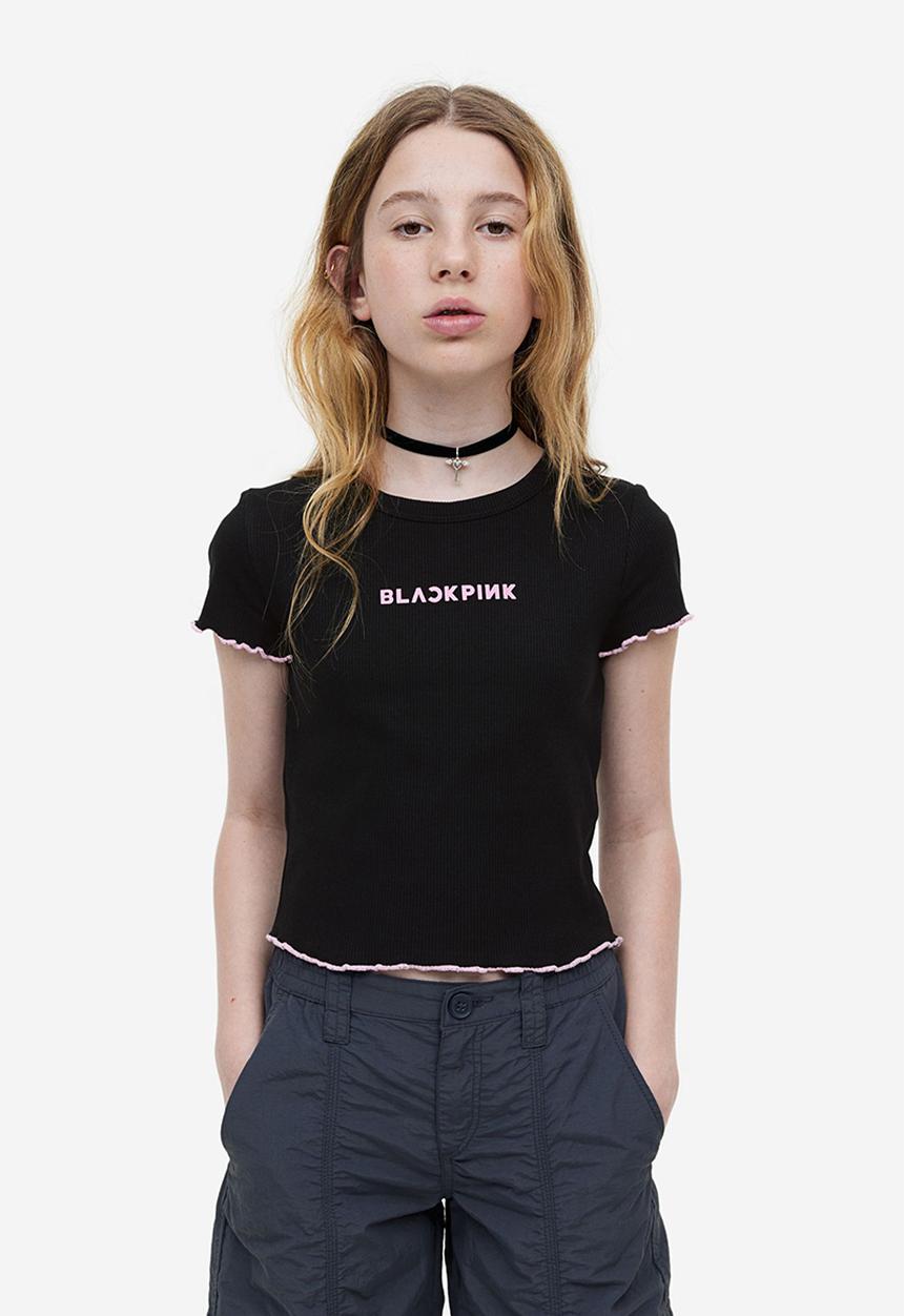 H&M - Printed T-shirt - black