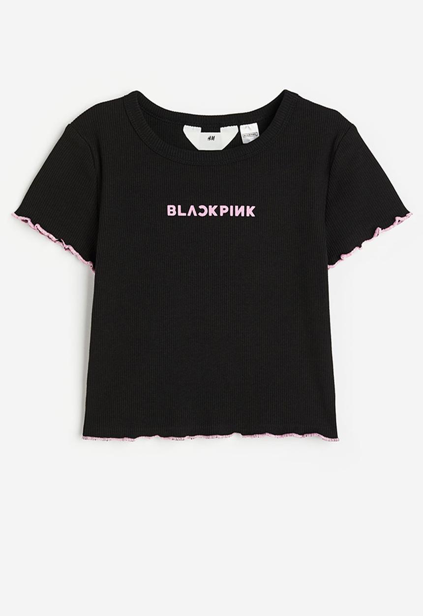 H&M - Printed T-shirt - black