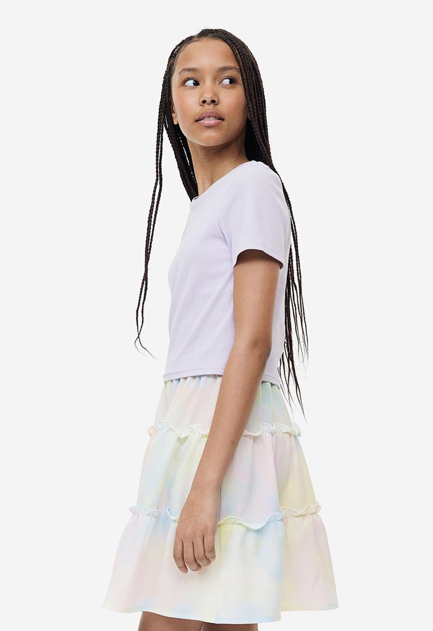 H&M - 2-Piece top & skirt set - lilac & light yellow