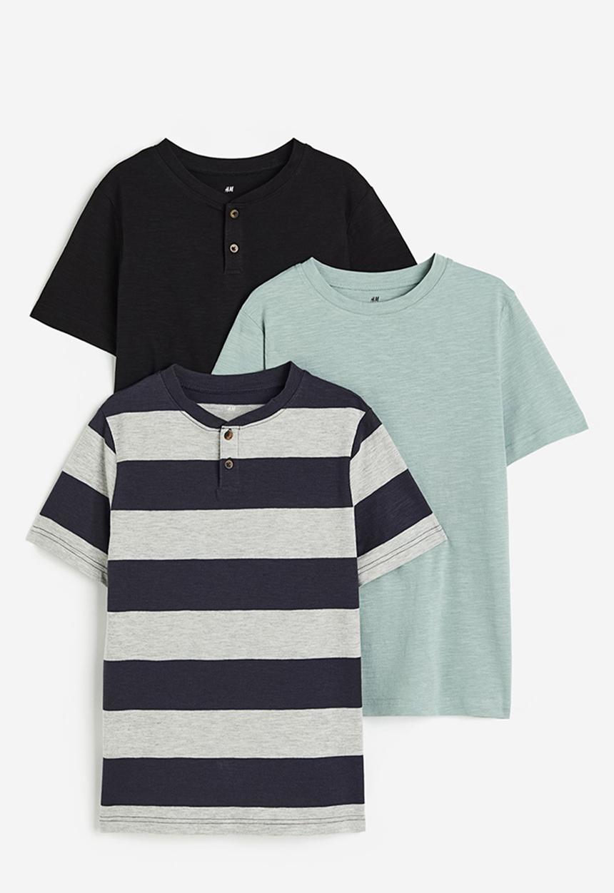 H&M - 3-pack henley tops - multi