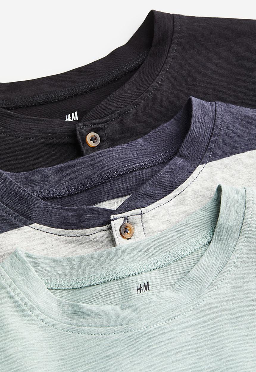 H&M - 3-pack henley tops - multi