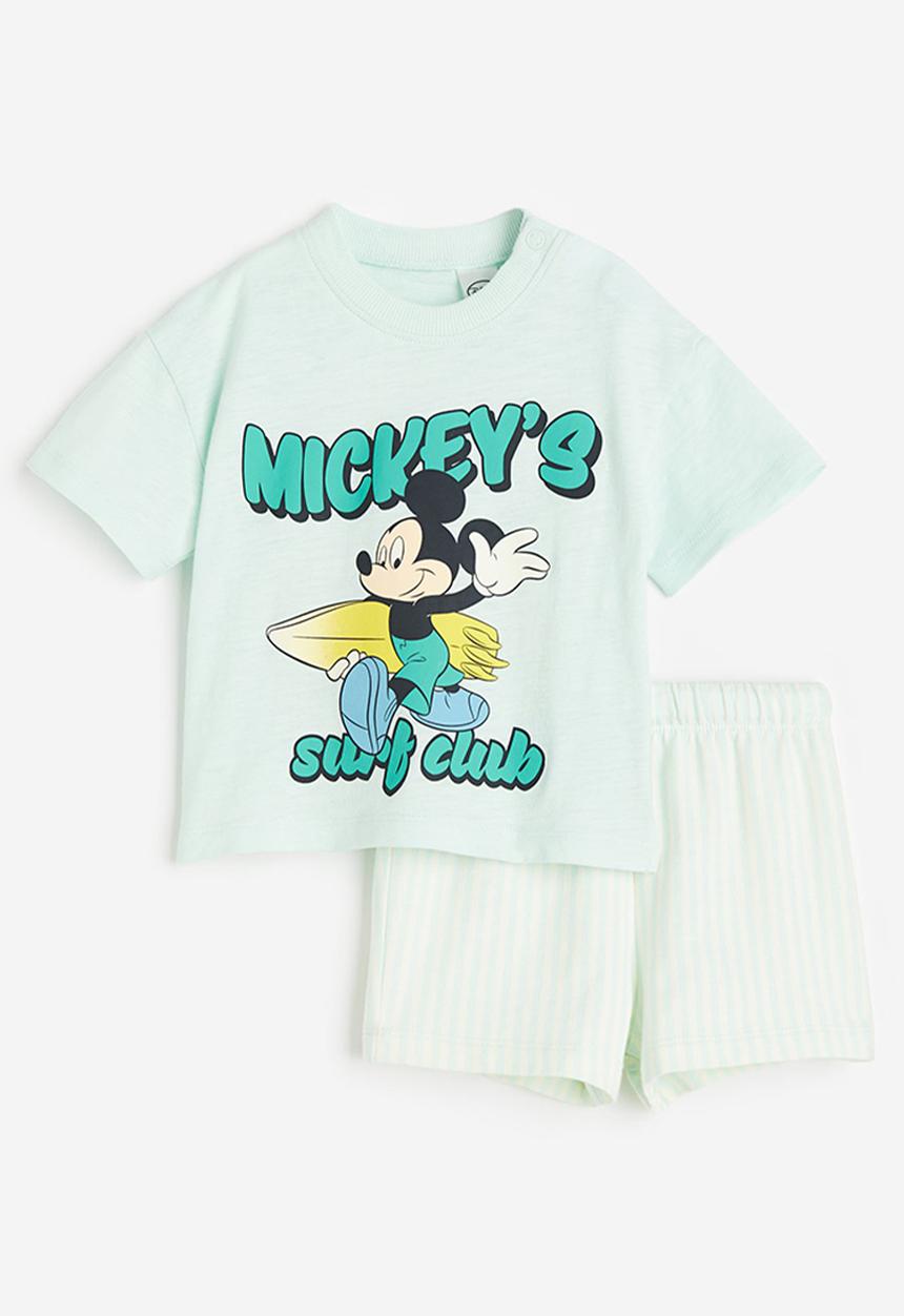 H&M - 2-piece printed set - green