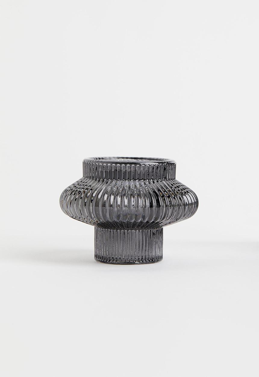 H&M - Glass candle lantern - dark grey