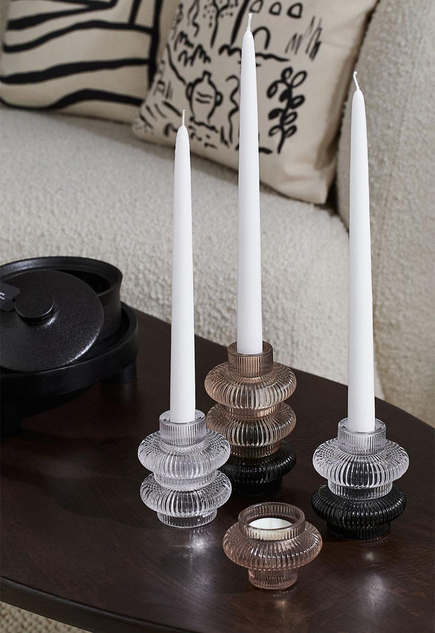 H&M - Glass candle lantern - dark grey