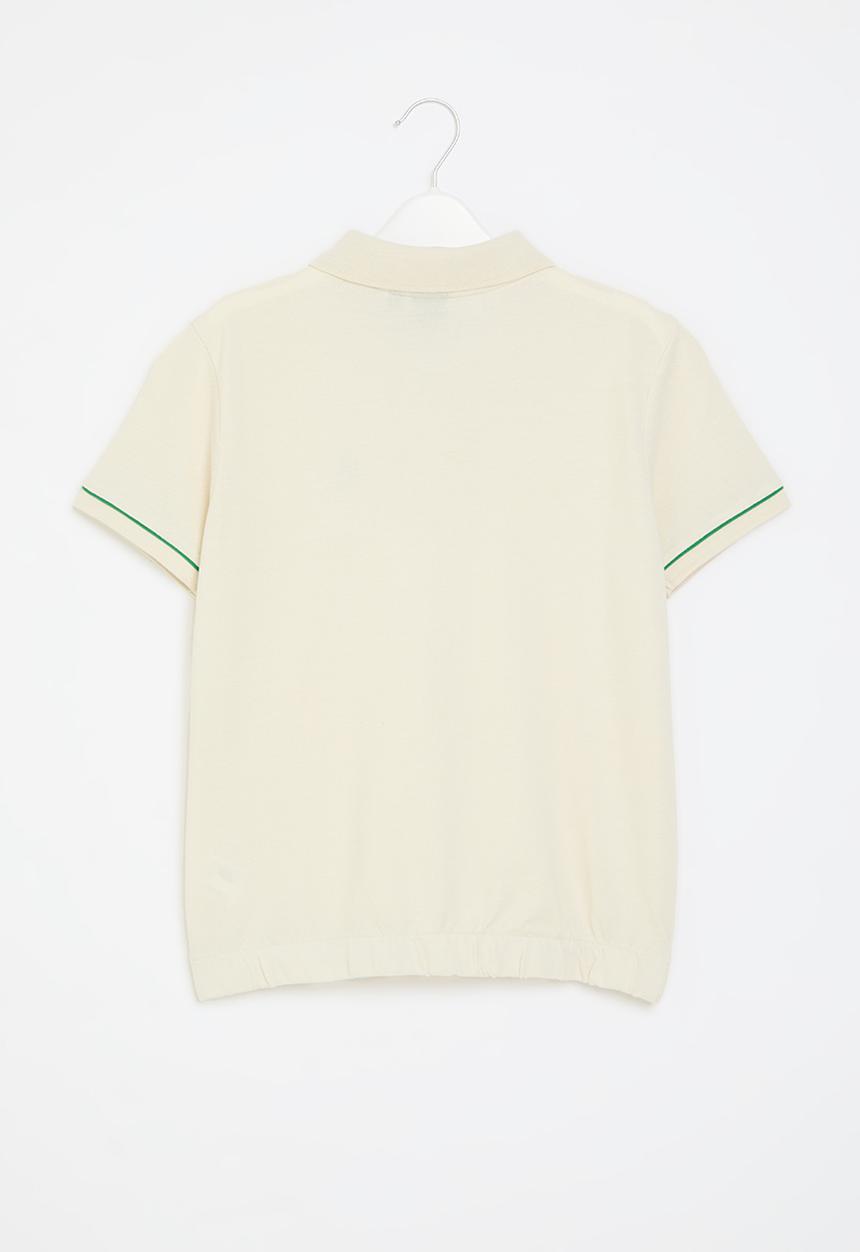 POLO - Girls hailey elasticated hem golfer - milk