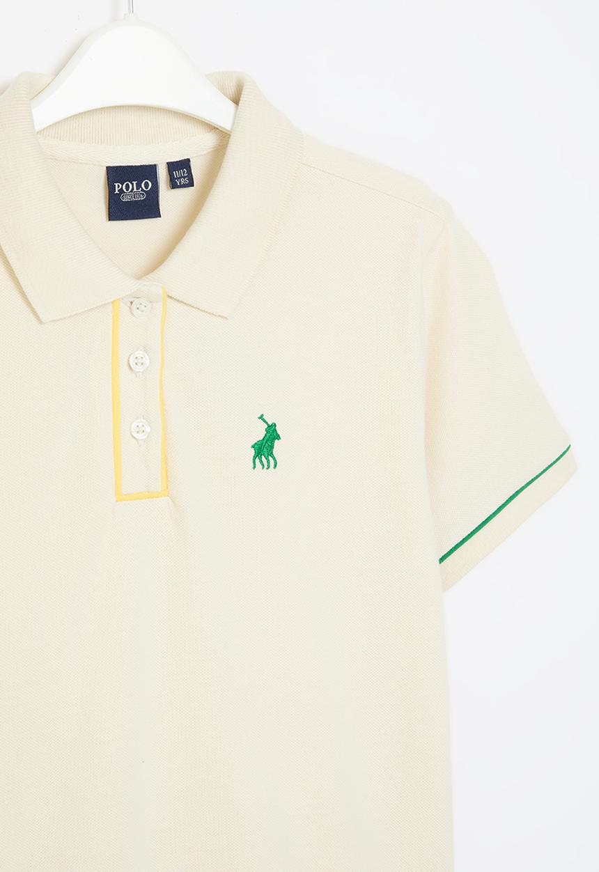 POLO - Girls hailey elasticated hem golfer - milk