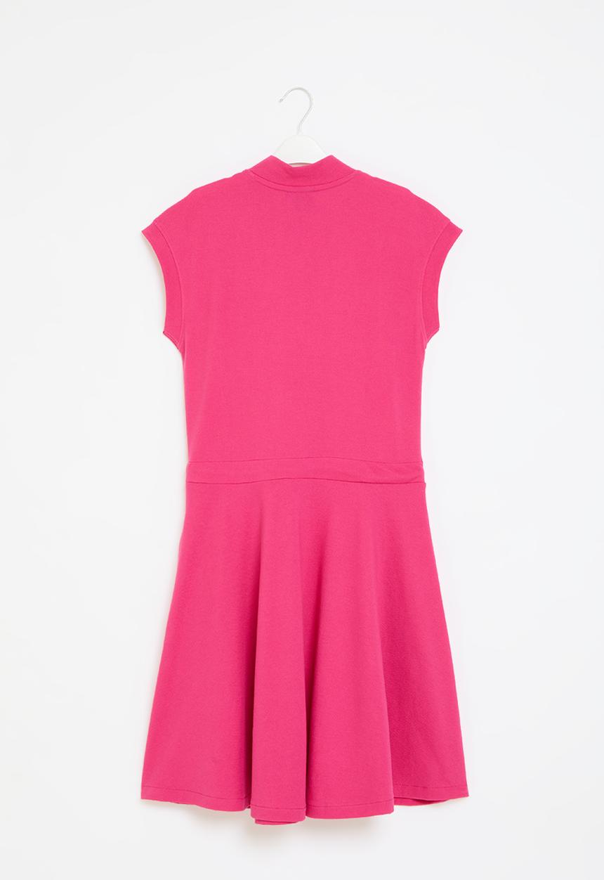 POLO - Gilrs nandi qtr zip dress - cerise