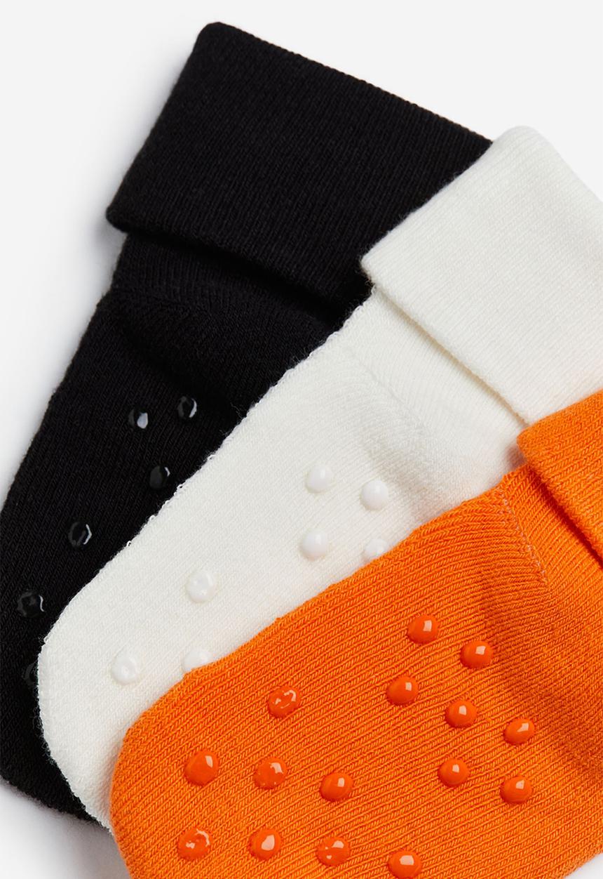 H&M - 3-Pack terry socks - orange pumpkin 