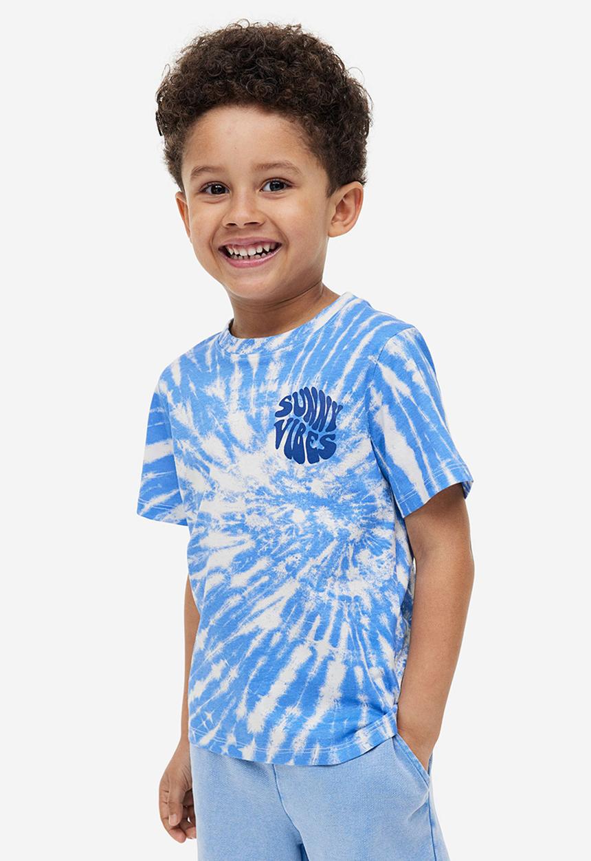 H&M - Cotton T-shirt - light blue sunny vibes