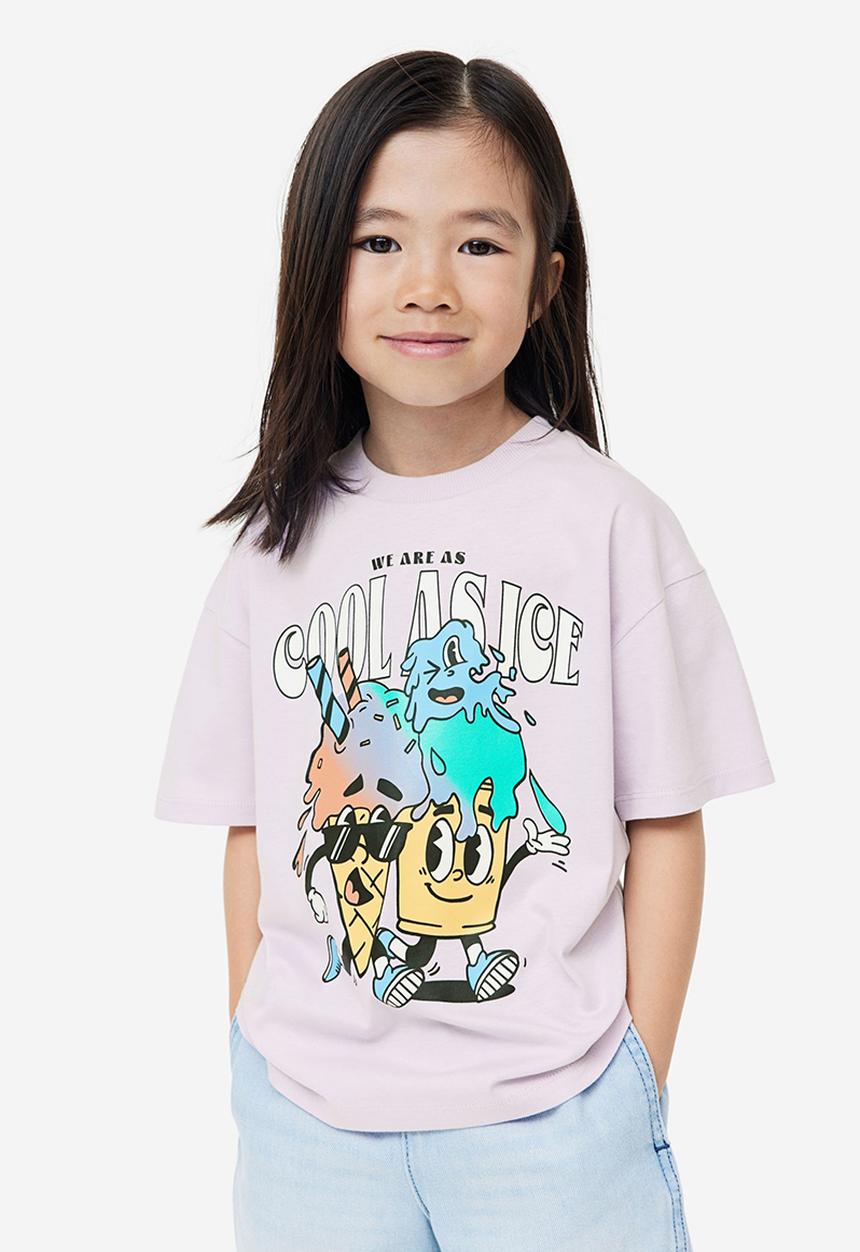 H&M - Jersey T-shirt - light purple ice cream