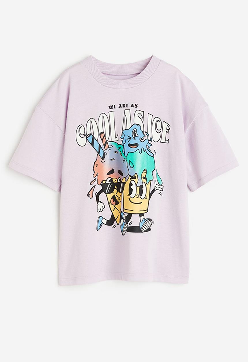 H&M - Jersey T-shirt - light purple ice cream