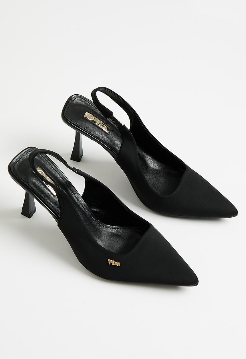 Plum - Slingback court - black