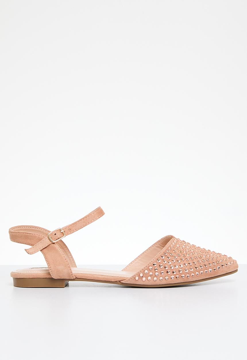 Plum - Embellished sling-back pump - rose gold