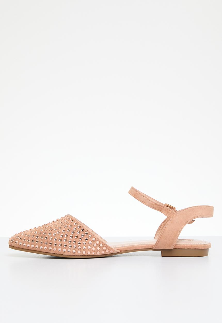 Plum - Embellished sling-back pump - rose gold