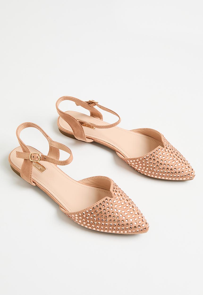 Plum - Embellished sling-back pump - rose gold