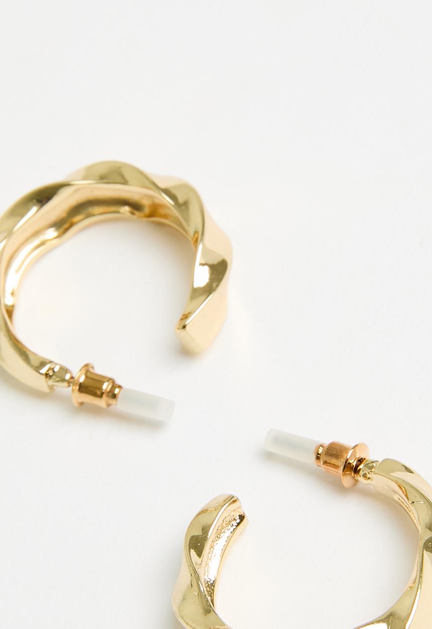H&M - Twisted hoop earrings - gold