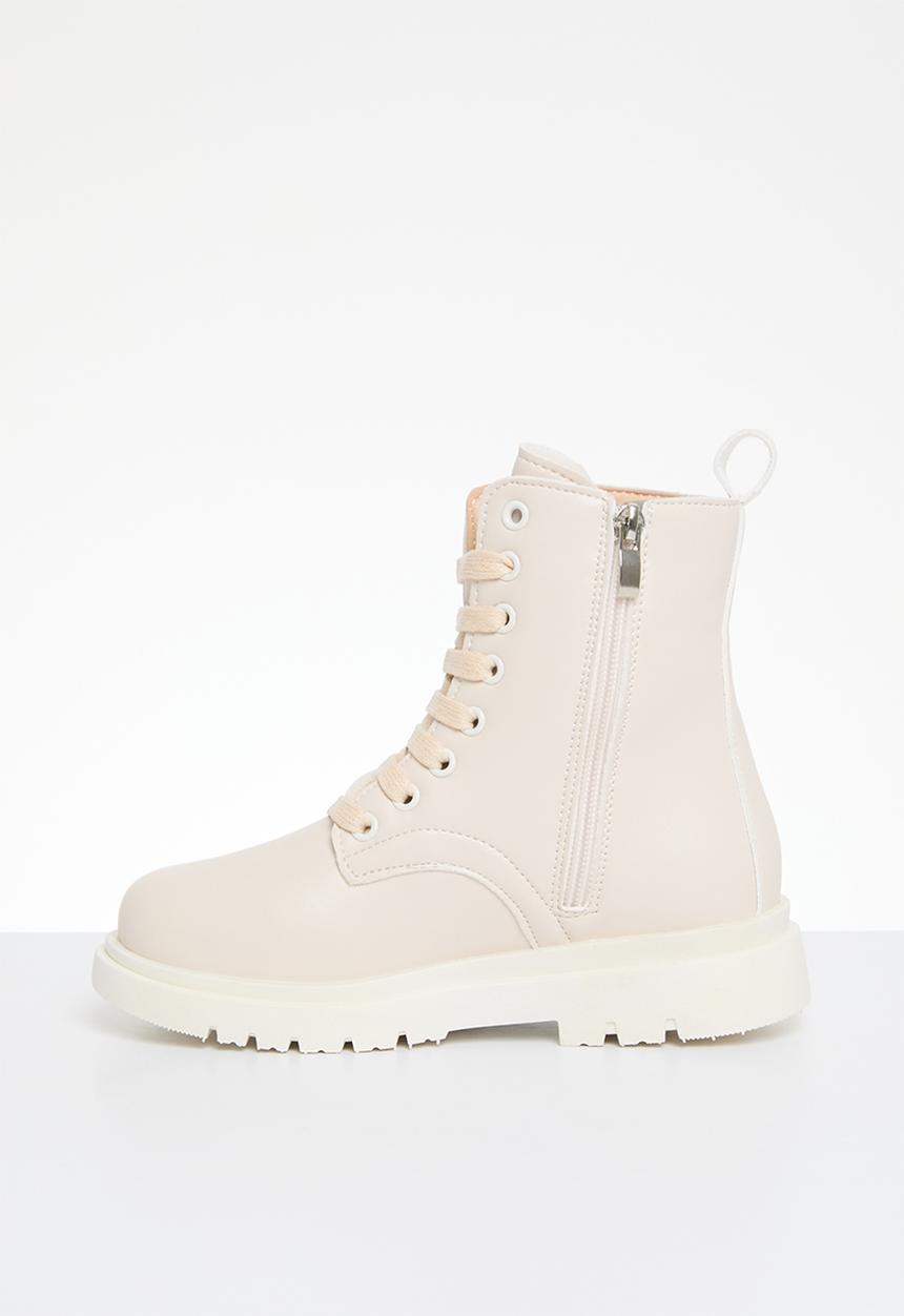 Pop Candy - Lace up boots - neutral 