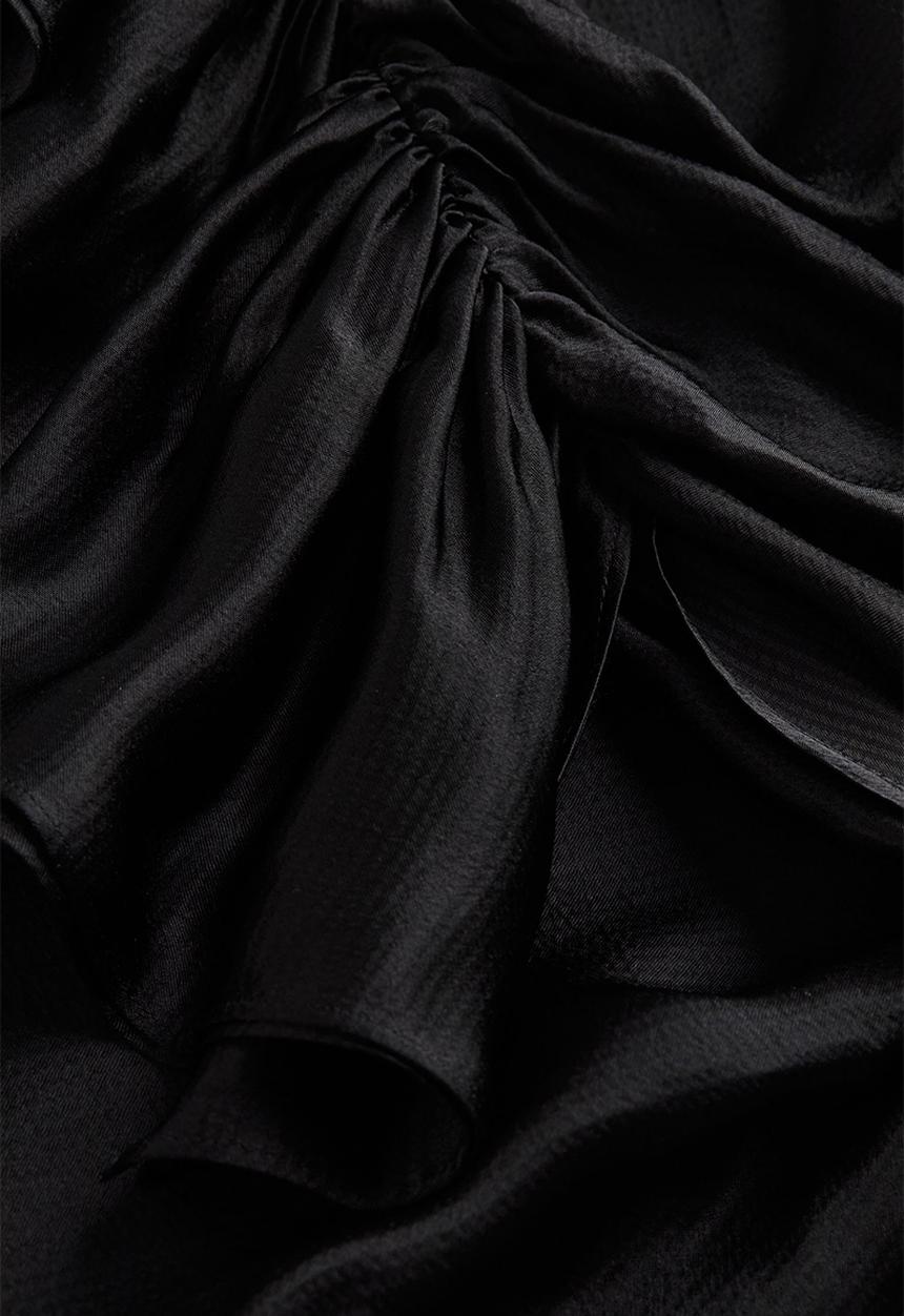H&M - Draped flounce-detail skirt - black
