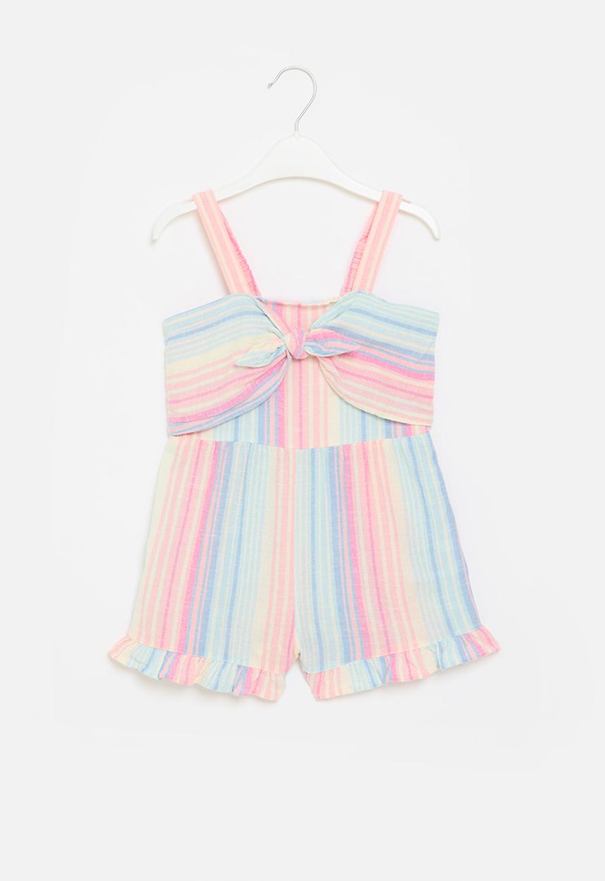 Cotton On - Parker playsuit - rainbow stripe