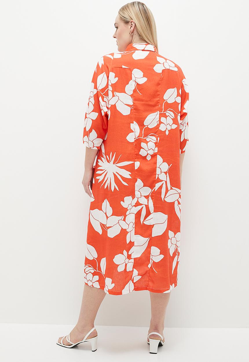 AMANDA LAIRD CHERRY - Cassia - Orange/White Floral