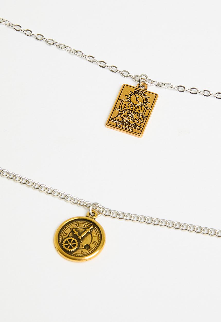Superbalist - Pye necklace two pack - gold & silver