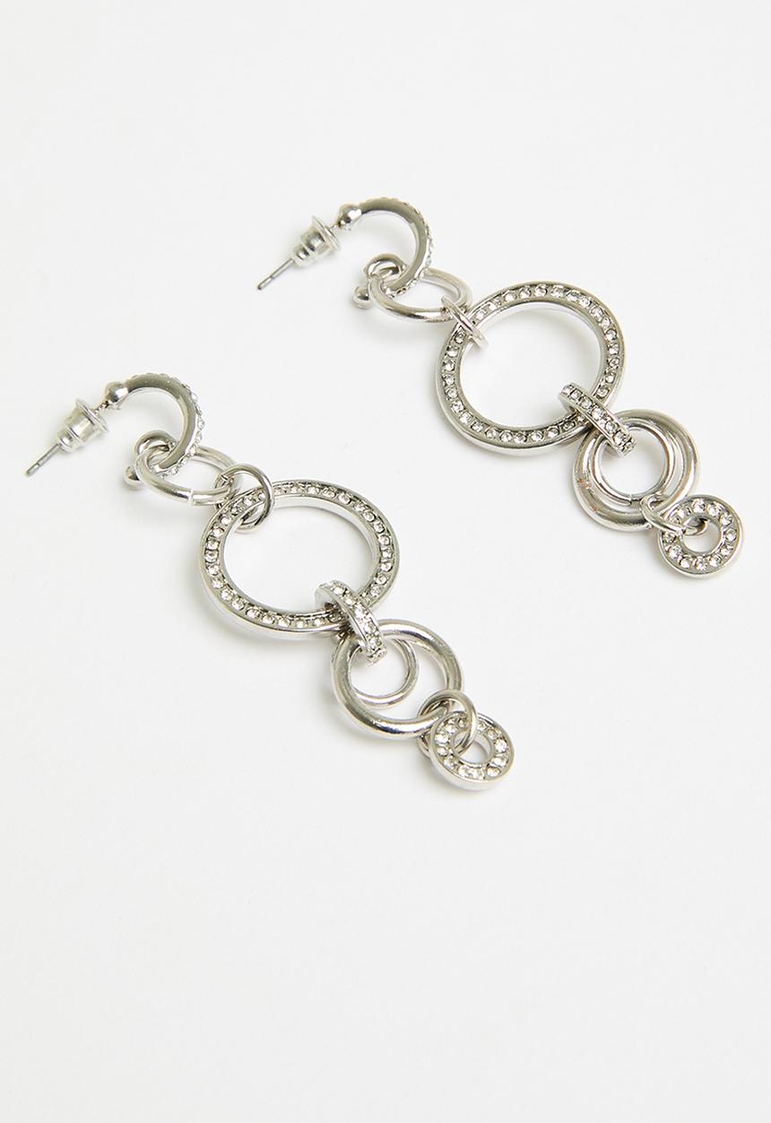 Tessa Design - Anine diamante circles earring - silver