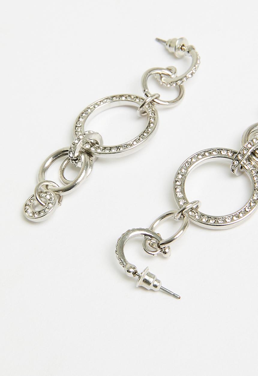 Tessa Design - Anine diamante circles earring - silver