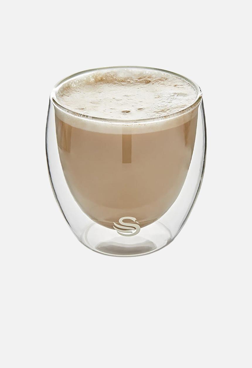 Swan - Swan Double Walled Cappuccino Glasses 250ml - clear