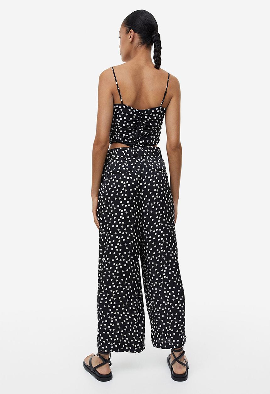 H&M - Patterned trousers - black spotted