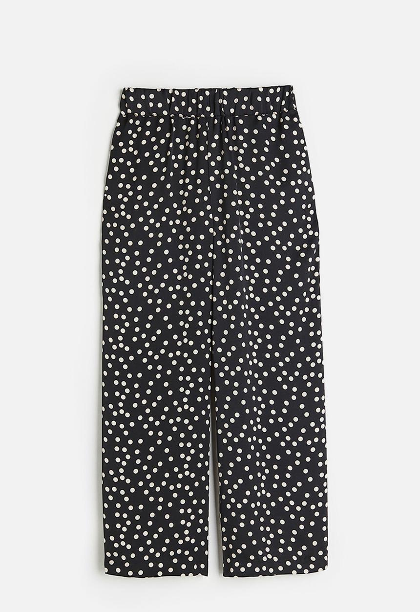 H&M - Patterned trousers - black spotted