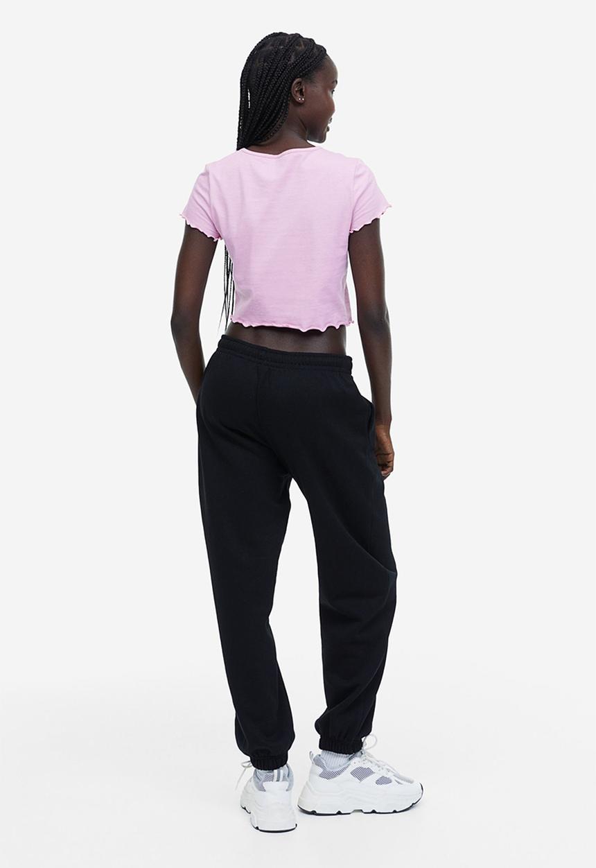 H&M - Cropped T-shirt - pink