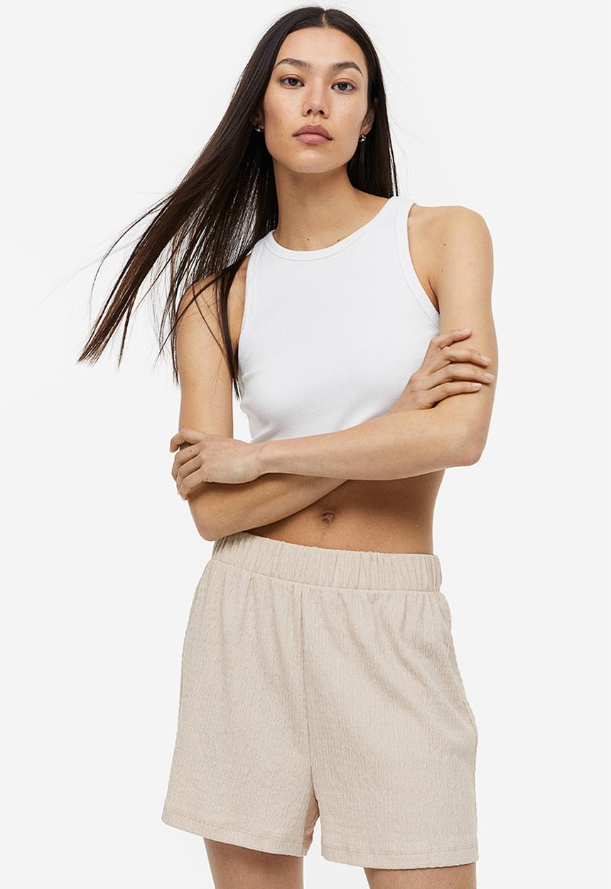 H&M - Crêpe shorts - light beige