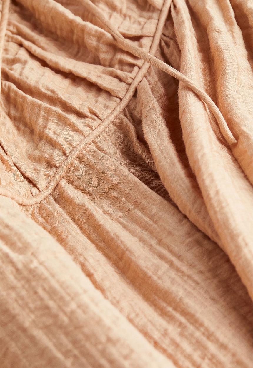 H&M - Oversized lyocell-blend dress - beige