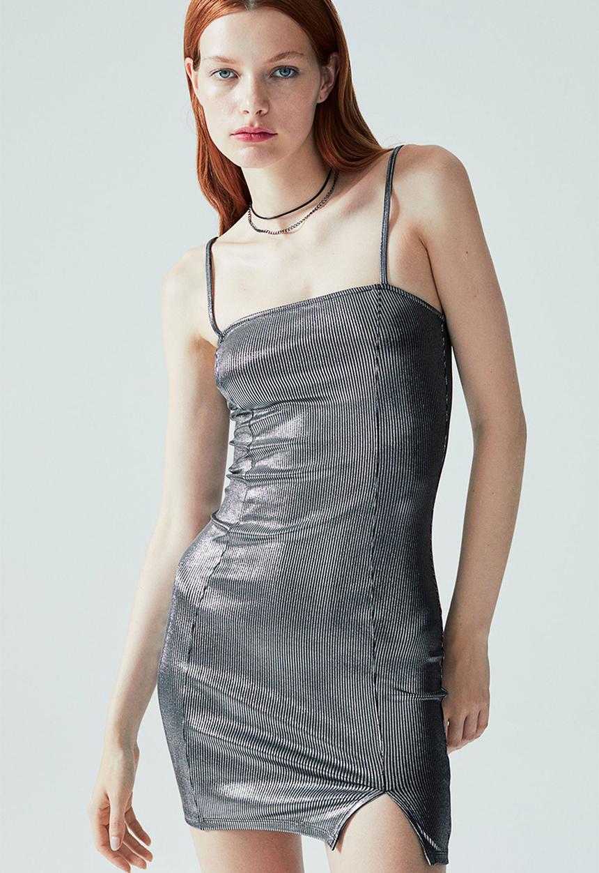 H&M - Bodycon dress - silver-coloured