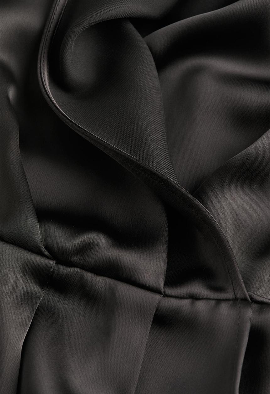 H&M - Satin wrap dress - black