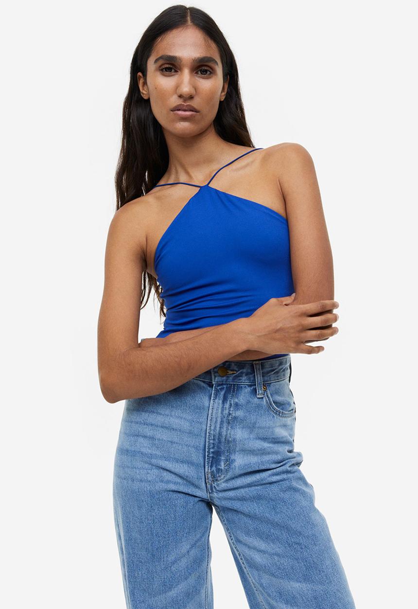 H&M - Jersey thong body - bright blue