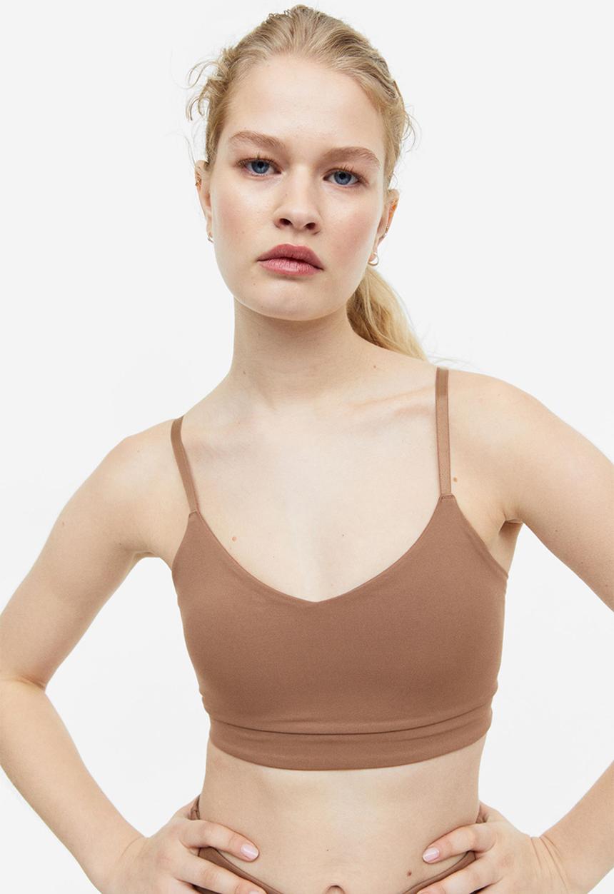H&M - Softmove™ light support sports bra - light brown