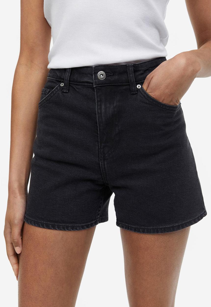 H&M - Denim shorts - black