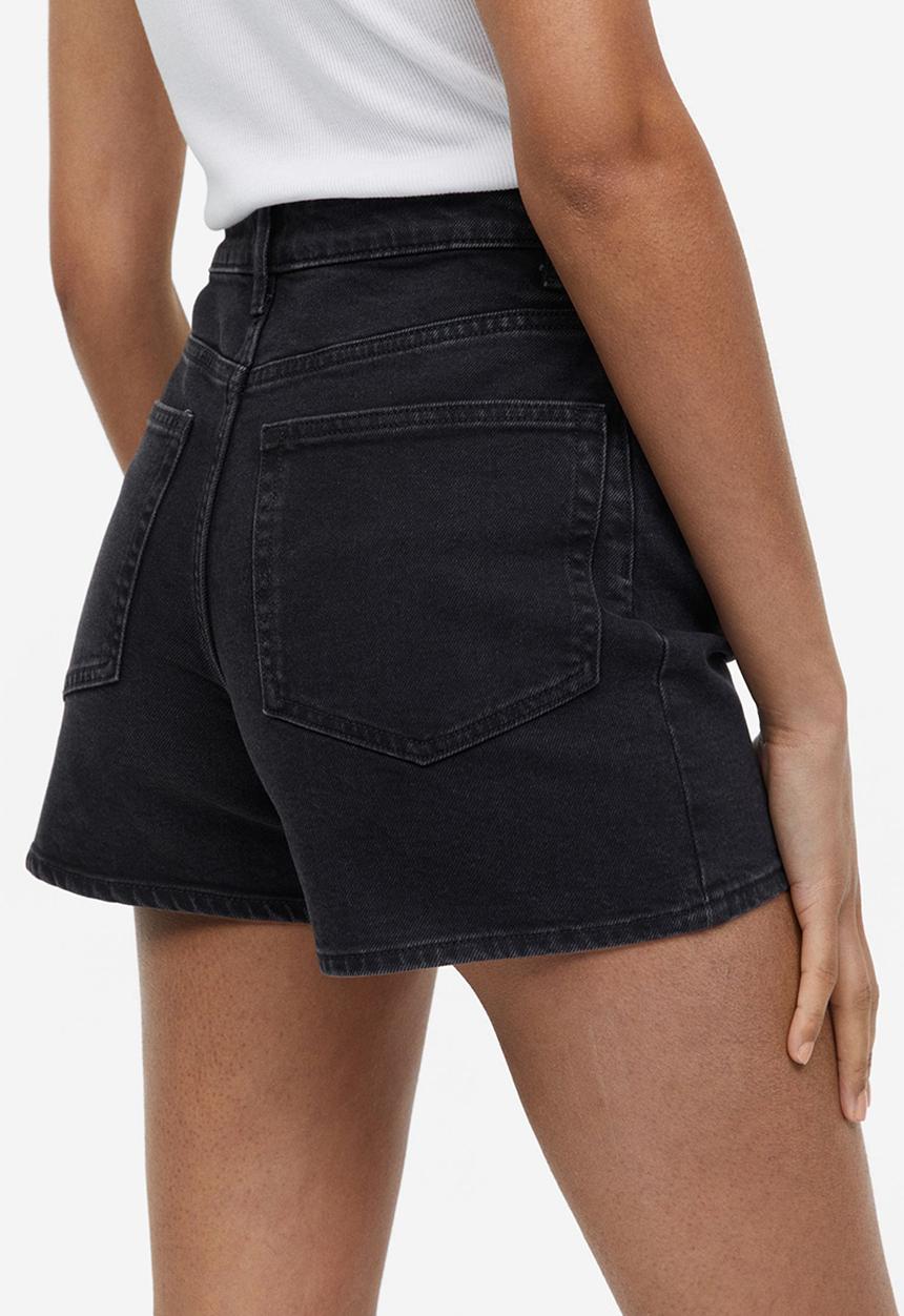H&M - Denim shorts - black